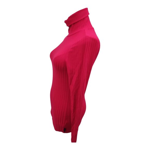 Calvin Klein Jeans Junior Womens Shirt Long Sleeve Turtleneck Pullover Pink XS - Picture 5 of 6